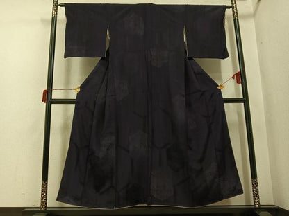 平和屋着物●アンティーク　大正ロマン　小紋　流水亀甲地紋　正絹　逸品　AABH8353ph