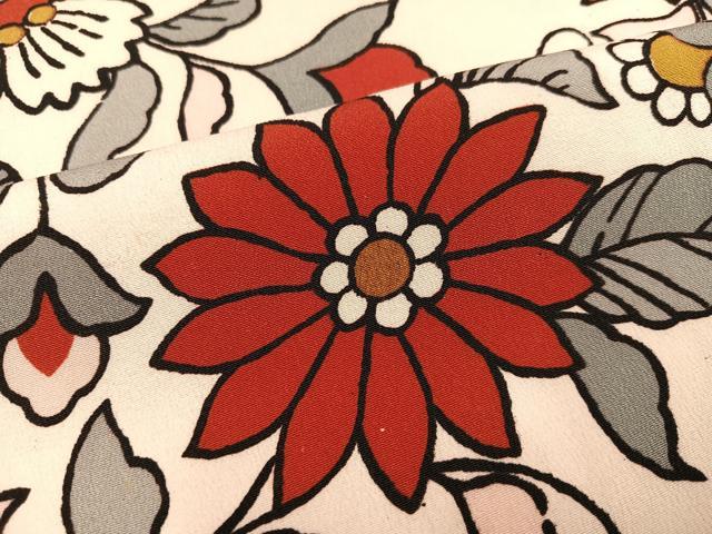 平和屋着物●上質な小紋　花唐草文　正絹　逸品　AABH8354ph