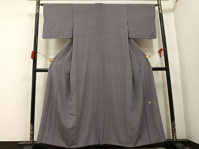 平和屋着物●本加賀友禅作家　成竹登茂男監修　色無地　胡桃染色　正絹　逸品　AABH8356ph 平和屋着物○本加賀友禅作家 成竹登茂男監修 色無地 胡桃