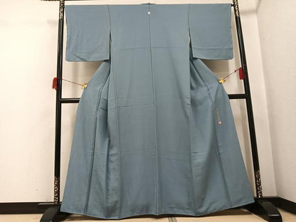 平和屋着物●上質な色無地　作家物　中尾幸道　吉祥黄金染　水浅葱色　正絹　逸品　AABH8359ph