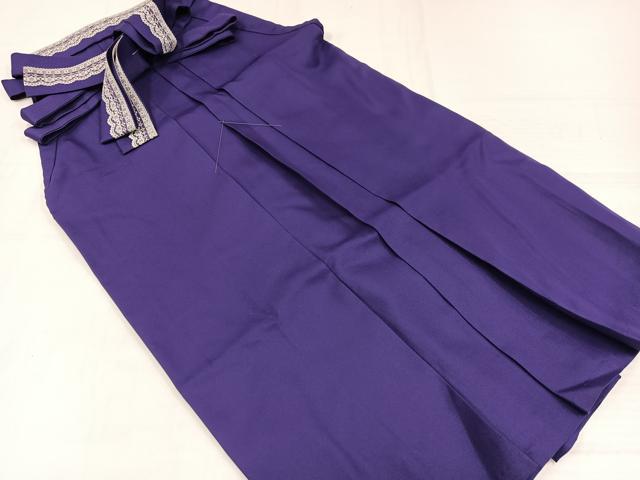 平和屋着物●女性　行灯袴　レース　色無地　滅紫色　AABH8361ph
