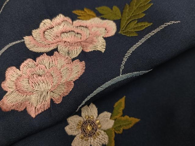 平和屋着物●女性　行灯袴　刺繍　草花文　AABH8362ph