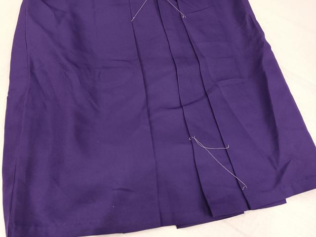 平和屋着物●女性　行灯袴　レース　色無地　滅紫色　未使用　AABH8363ph