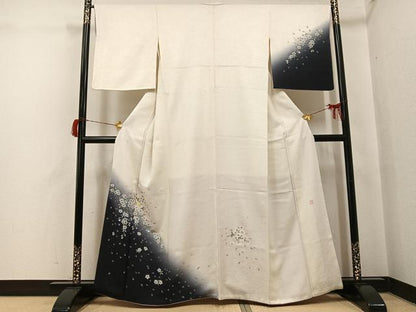 平和屋着物●訪問着　作家物　螺鈿　枝桜　暈し染め　金彩　正絹　逸品　AABH8367ph