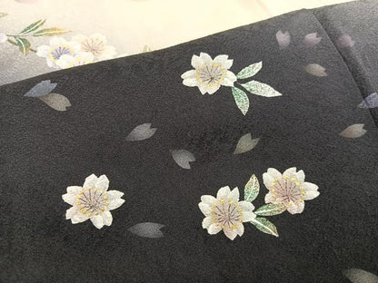 平和屋着物●訪問着　作家物　螺鈿　枝桜　暈し染め　金彩　正絹　逸品　AABH8367ph