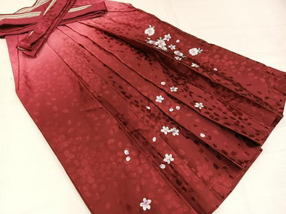 平和屋着物●女性　行灯袴　刺繍　舞桜　洗える着物　AABH8371ph