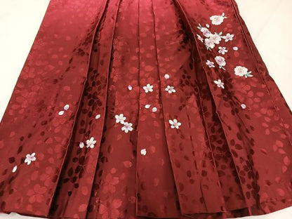 平和屋着物●女性　行灯袴　刺繍　舞桜　洗える着物　AABH8371ph