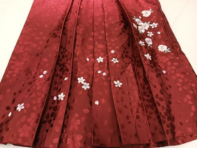 平和屋着物●女性　行灯袴　刺繍　舞桜　洗える着物　AABH8371ph