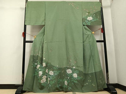 平和屋着物●訪問着　作家物　枝花文　正絹　逸品　未使用　AABH8377ph