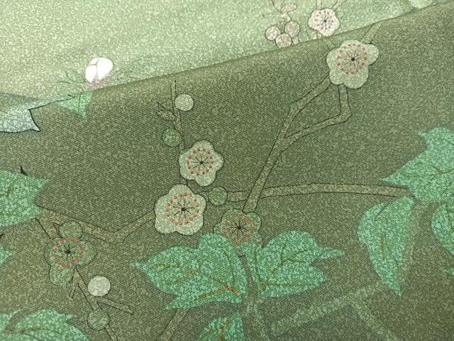 平和屋着物●訪問着　作家物　枝花文　正絹　逸品　未使用　AABH8377ph