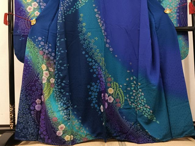 平和屋着物●豪華振袖　辻が花　暈し染め　正絹　逸品　未使用　AABH8381ph