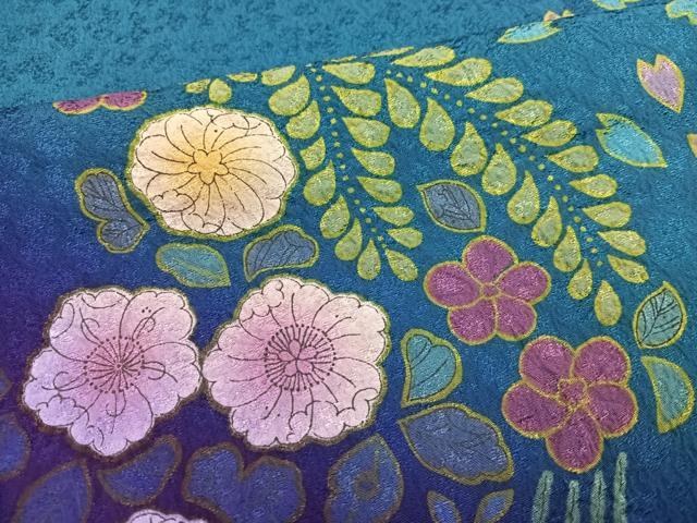 平和屋着物●豪華振袖　辻が花　暈し染め　正絹　逸品　未使用　AABH8381ph