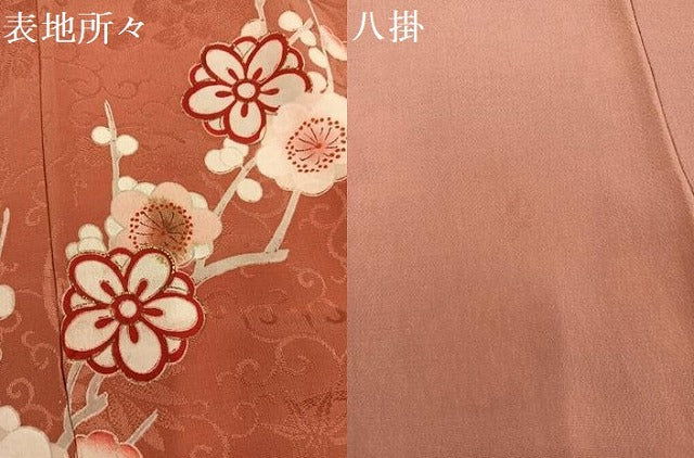 平和屋着物●アンティーク　大正ロマン　訪問着　枝花文　正絹　逸品　AABH8385ph