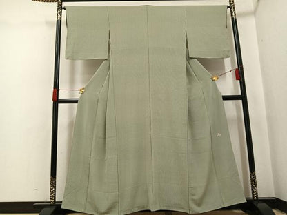 平和屋着物●江戸小紋　新井梅春　竹縞　正絹　逸品　AABH8390ph