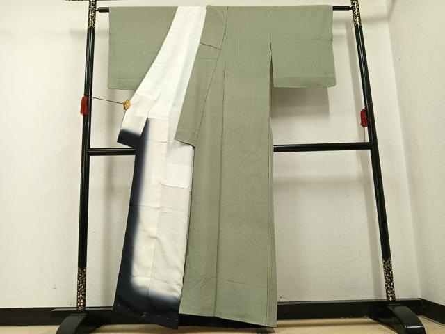平和屋着物●江戸小紋　新井梅春　竹縞　正絹　逸品　AABH8390ph