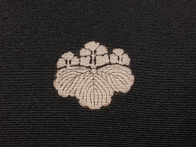 平和屋着物●アンティーク　大正ロマン　黒留袖　駒刺繍　檜扇飛鶴花宝尽くし　金彩　正絹　逸品　AABH8398ph