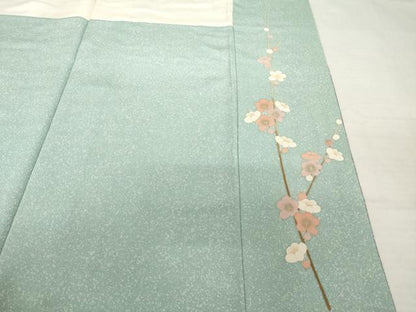 平和屋着物●訪問着　友禅　作家物　草花文　暈し染め　正絹　逸品　AABH8407ck