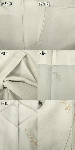 平和屋着物●訪問着　駒刺繍　更紗飾花文　暈し染め　金彩　正絹　逸品　AABH8424ck