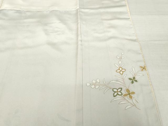平和屋着物●訪問着　駒刺繍　更紗飾花文　暈し染め　金彩　正絹　逸品　AABH8424ck