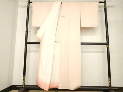 平和屋着物●上質な小紋　枝花文　松　正絹　逸品　未使用　AABH8431ck