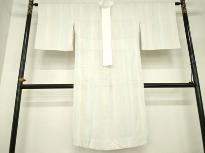 平和屋着物●長襦袢　無双仕立て　よろけ縞　正絹　逸品　AABH8433ck