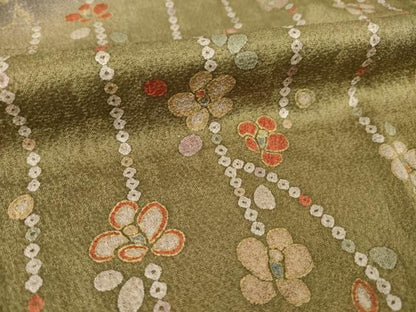 平和屋着物●訪問着　枝垂れ花文　暈し染め　正絹　逸品　未使用　AABH8434ck