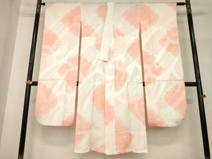平和屋着物●振袖用長襦袢　無双仕立て　立波地紋　暈し染め　正絹　逸品　AABH8439ck