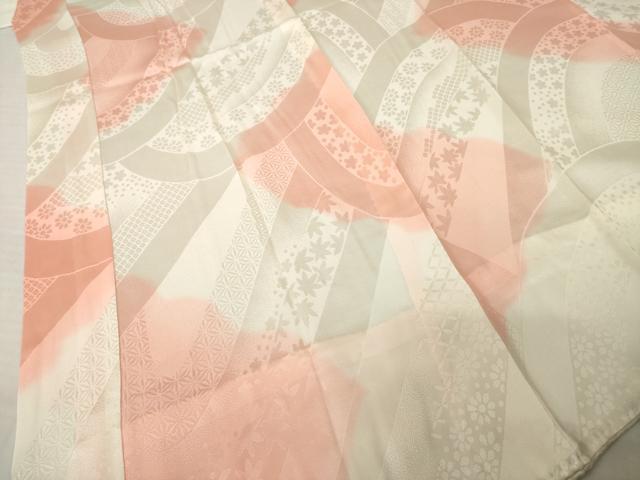 平和屋着物○振袖用長襦袢 無双仕立て 立波地紋 暈し染め 正絹 逸品