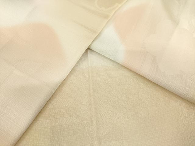 平和屋着物●長襦袢　無双仕立て　遠山文　舞桜　暈し染め　正絹　逸品　AABH8440ck