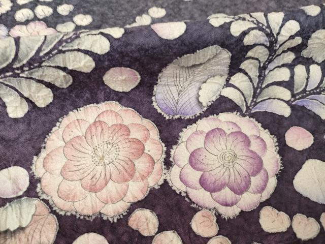 平和屋着物●訪問着　辻が花　舞花文　暈し染め　正絹　逸品　AABH8441ck