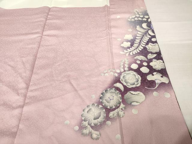 平和屋着物●訪問着　辻が花　舞花文　暈し染め　正絹　逸品　AABH8441ck