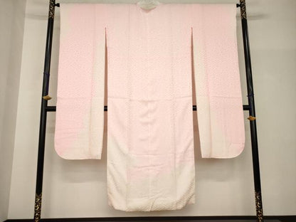 平和屋着物●振袖用長襦袢　袷　絞り　雲重ね文　紗綾形文　正絹　逸品　AABH8452ck