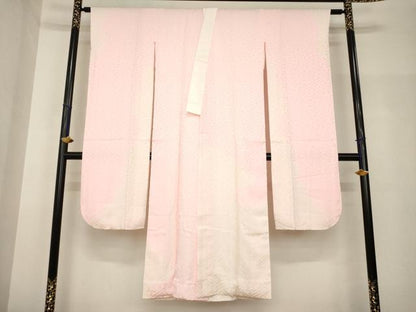 平和屋着物●振袖用長襦袢　袷　絞り　雲重ね文　紗綾形文　正絹　逸品　AABH8452ck