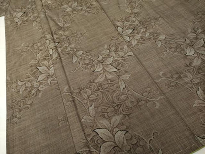 平和屋着物●本場大島紬　カタス9マルキ　花唐草文　正絹　逸品　AABH8454ck