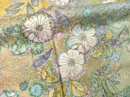 平和屋着物●訪問着　辻が花　舞花文　暈し染め　金彩　三越扱い　正絹　逸品　AABH8456ck