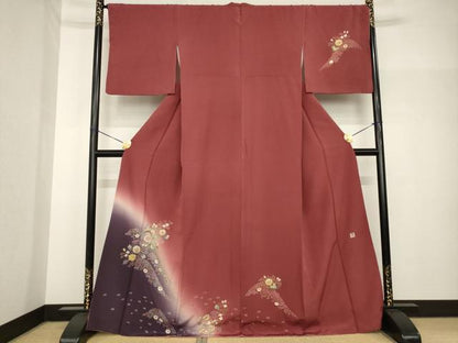 平和屋着物●吉乃一廉　幻の辻が花　訪問着　辻が花　暈し染め　金彩　正絹　逸品　AABH8468ck