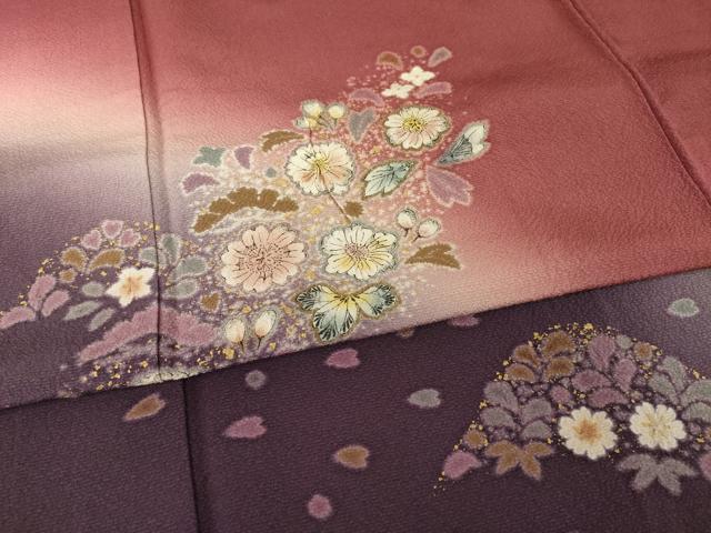 平和屋着物●吉乃一廉　幻の辻が花　訪問着　辻が花　暈し染め　金彩　正絹　逸品　AABH8468ck