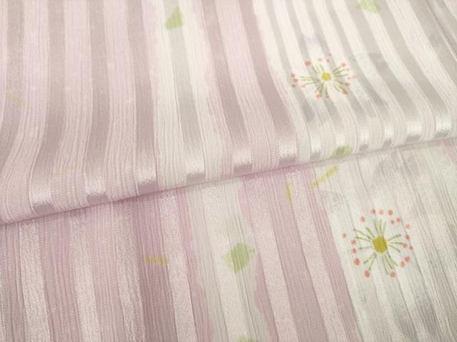 平和屋着物●長襦袢　無双仕立て　舞桜文　洗える着物　AABH8470ck