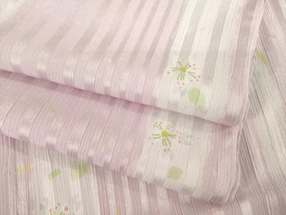 平和屋着物●長襦袢　無双仕立て　舞桜文　洗える着物　AABH8470ck