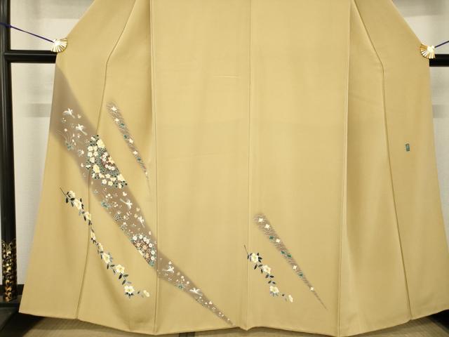 平和屋着物●本加賀友禅友禅作家　金丸修一　訪問着　花鳥文　千鳥　暈し染め　正絹　逸品　AABH8472ck