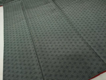 平和屋着物●江戸小紋　麻の葉文様　正絹　逸品　AABH8473ck