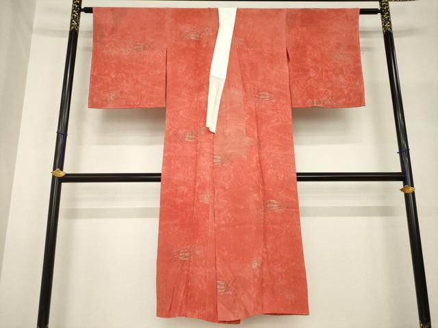 平和屋着物●アンティーク　大正ロマン　長襦袢　袷　風景文　銀糸　正絹　逸品　AABH8475ck