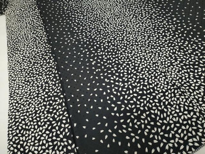 平和屋着物●上質な小紋　桜間道　黒地　正絹　逸品　AABH8478ck