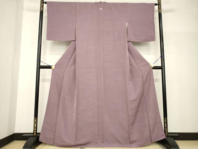 平和屋着物●上質な色無地　立波地紋　濃色　正絹　逸品　AABH8480ck 平和屋着物○上質な色無地 立波地紋 濃色 正絹 逸品 AABH8480ck