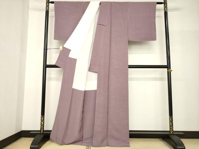 平和屋着物●上質な色無地　立波地紋　濃色　正絹　逸品　AABH8480ck 平和屋着物○上質な色無地 立波地紋 濃色 正絹 逸品 AABH8480ck