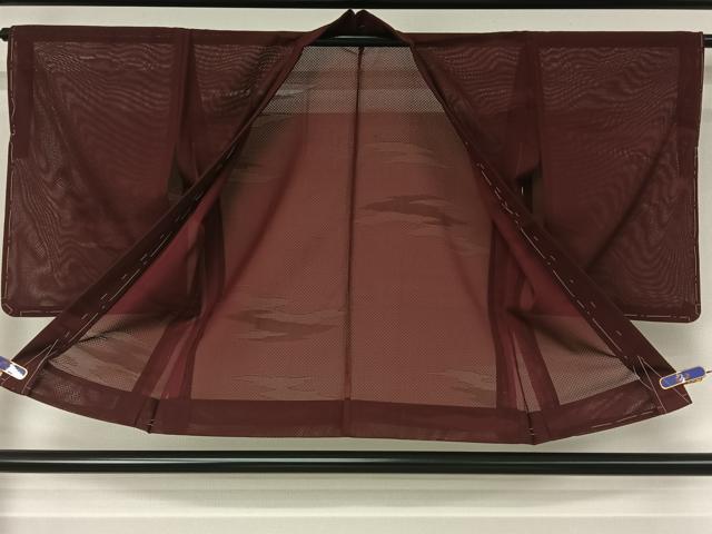 平和屋着物▽羽織　スリーシーズン　春夏秋　塵除け　霞地紋　葡萄色　正絹　逸品　AABH8525jh