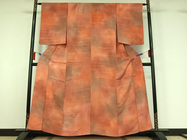 平和屋着物▽上質な小紋 単衣 霞文 暈し染め 正絹 逸品 AABH8526jh