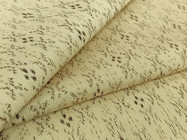 平和屋着物▽本塩沢 単衣 幾何学文様 正絹 逸品 AABH8527jh