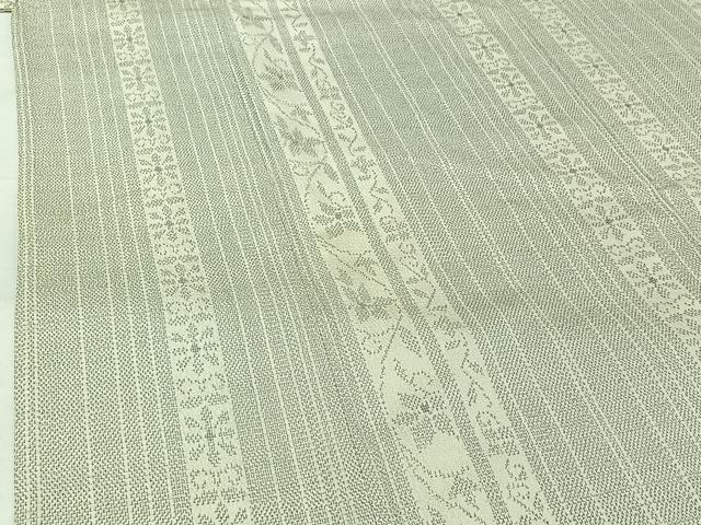 平和屋着物▽本塩沢 単衣 花間道 やまと誂製 正絹 逸品