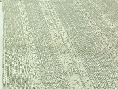 平和屋着物▽本塩沢　単衣　花間道　やまと誂製　正絹　逸品　AABH8529jh